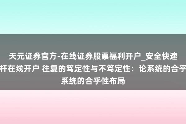 天元证券官方-在线证券股票福利开户_安全快速配资杠杆在线开户 往复的笃定性与不笃定性：论系统的合乎性布局