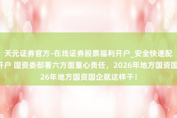 天元证券官方-在线证券股票福利开户_安全快速配资杠杆在线开户 国资委部署六方面重心责任，2026年地方国资国企就这样干！