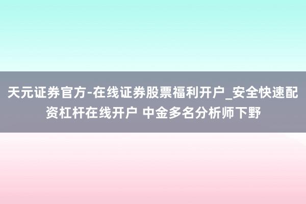 天元证券官方-在线证券股票福利开户_安全快速配资杠杆在线开户 中金多名分析师下野